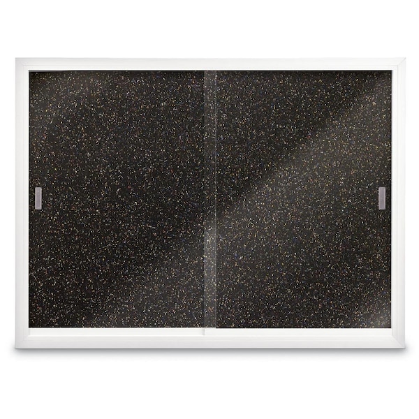 Sliding Door Indoor Enclosed Corkboard, 7